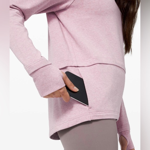 NWOT Lululemon Find Your Unwind Pullover Heathered Pink Taupe size 12 - Picture 14 of 14